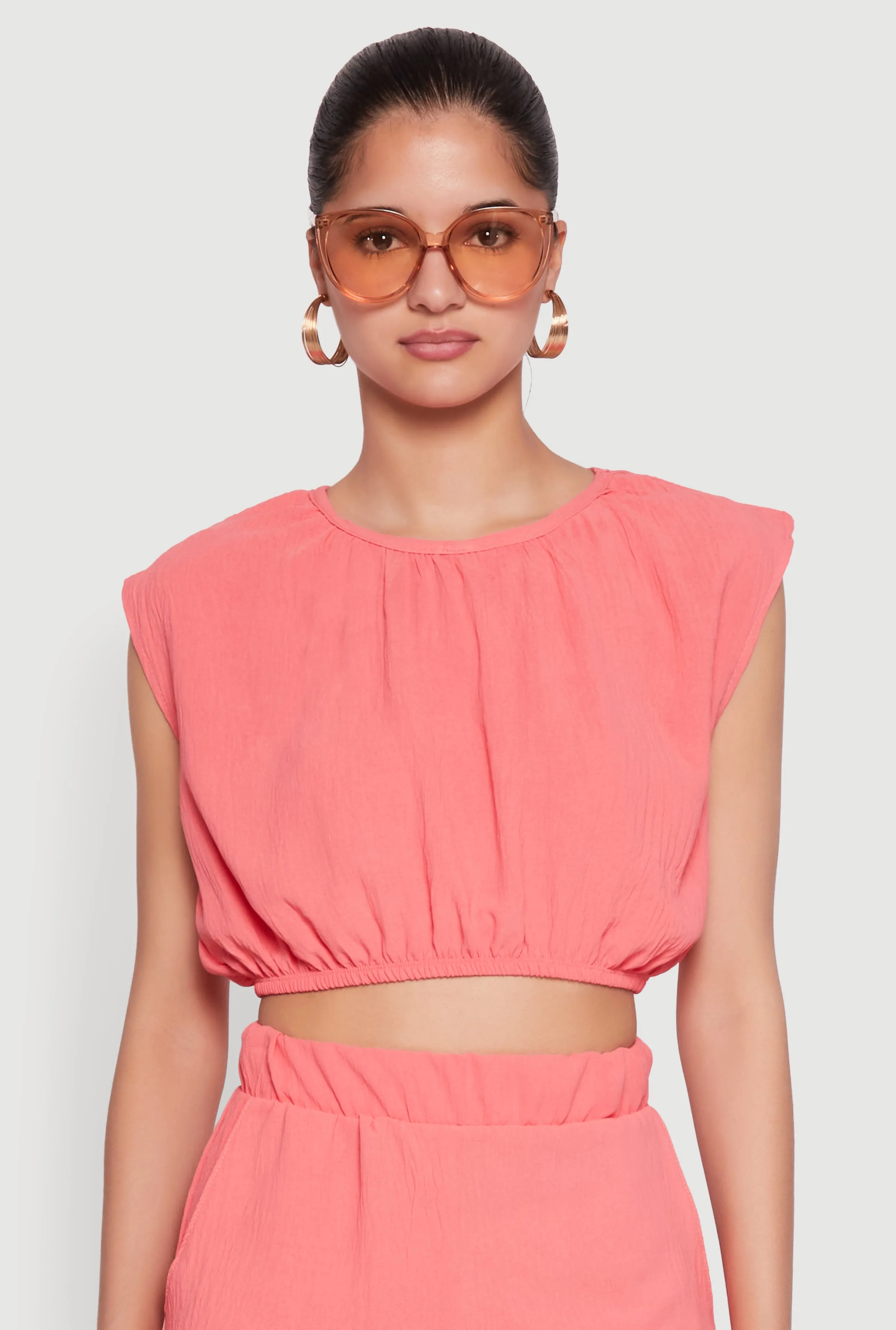 Airy Dolman Sleeve Crop Top