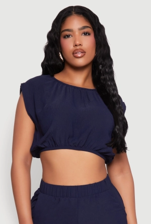 Airy Dolman Sleeve Crop Top