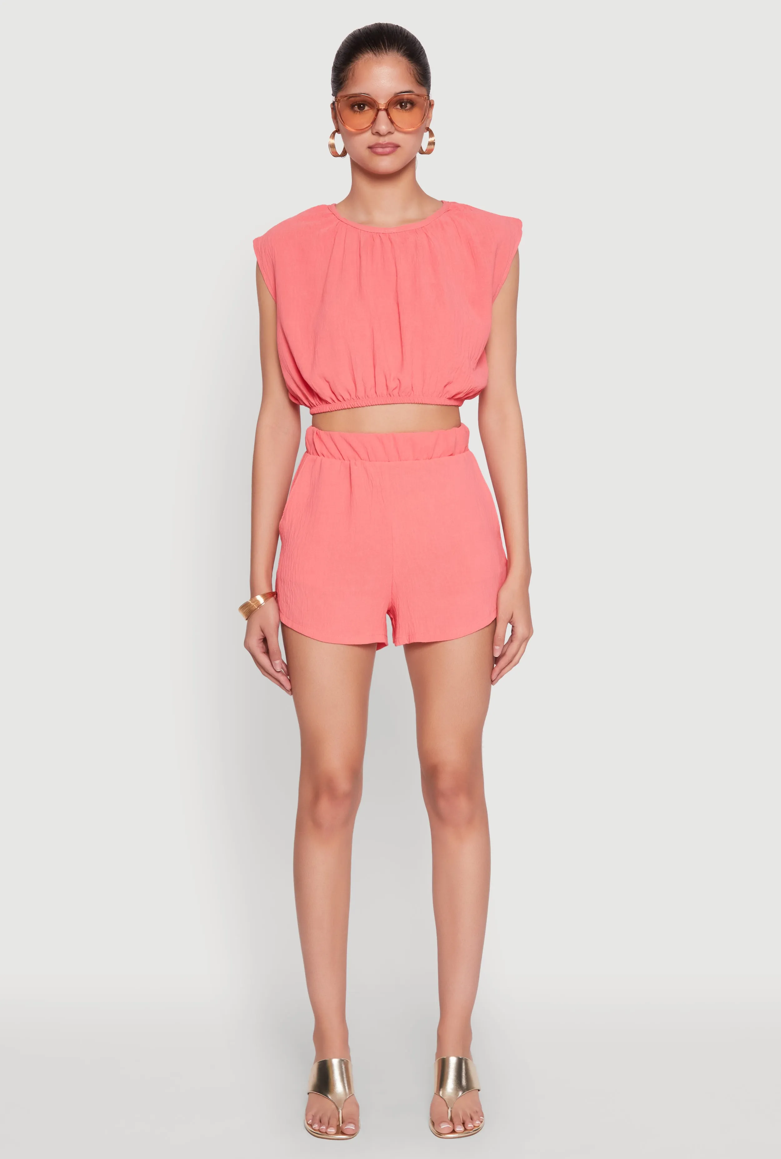 Airy Dolman Sleeve Crop Top