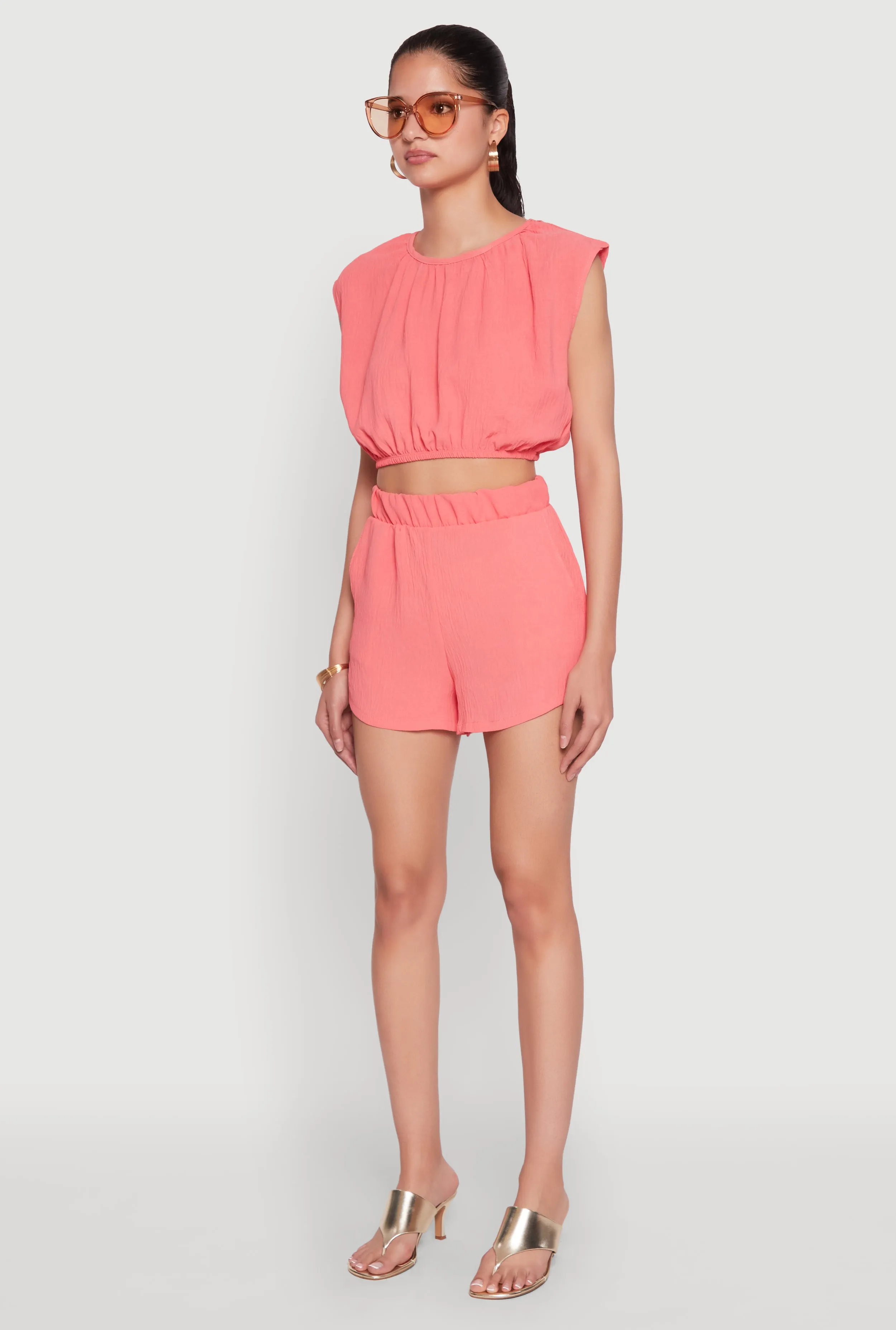 Airy Dolman Sleeve Crop Top