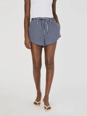 Alexis Cotton Drawstring Striped Shorts