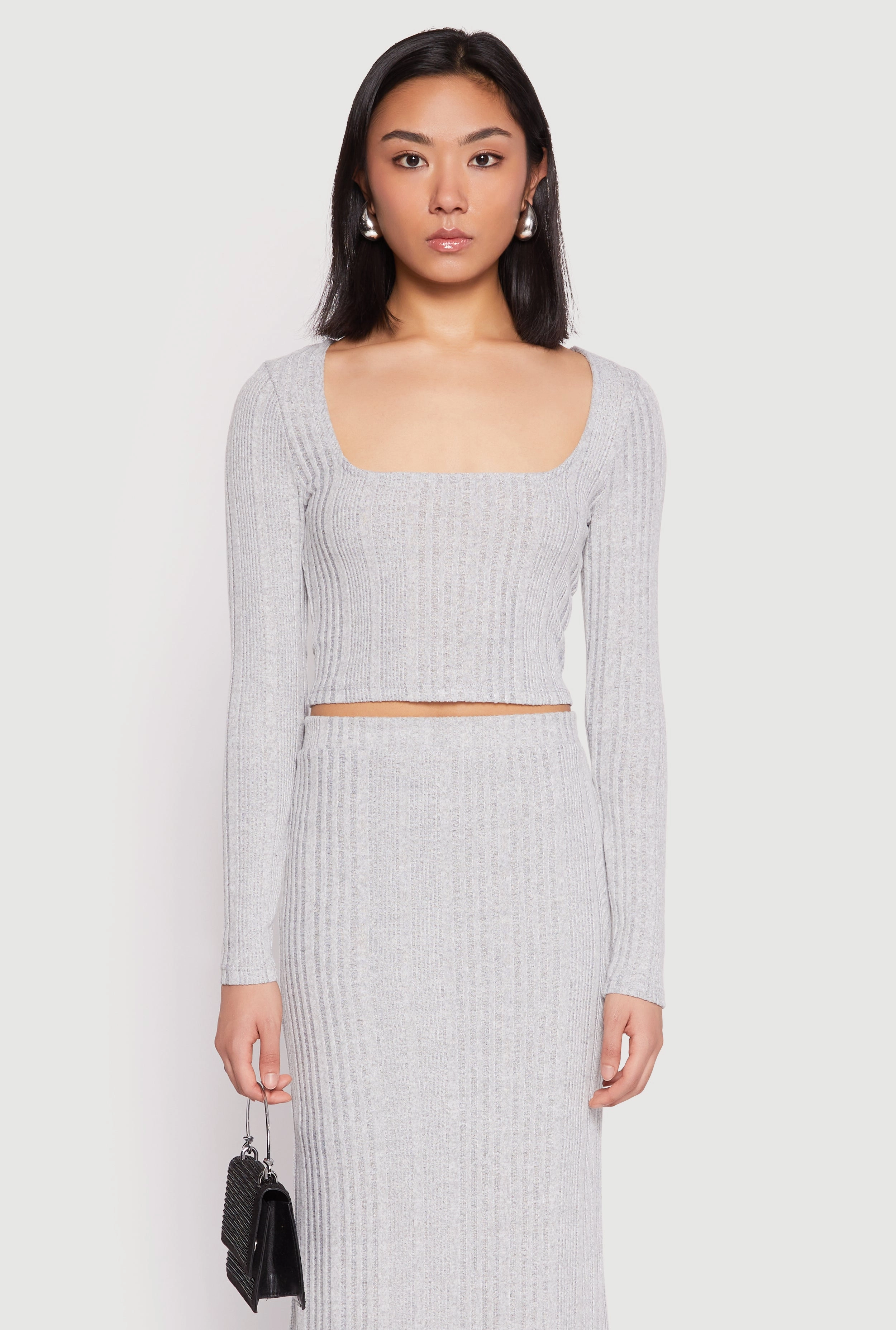 Almost Famous Brushed Knit Crop Top