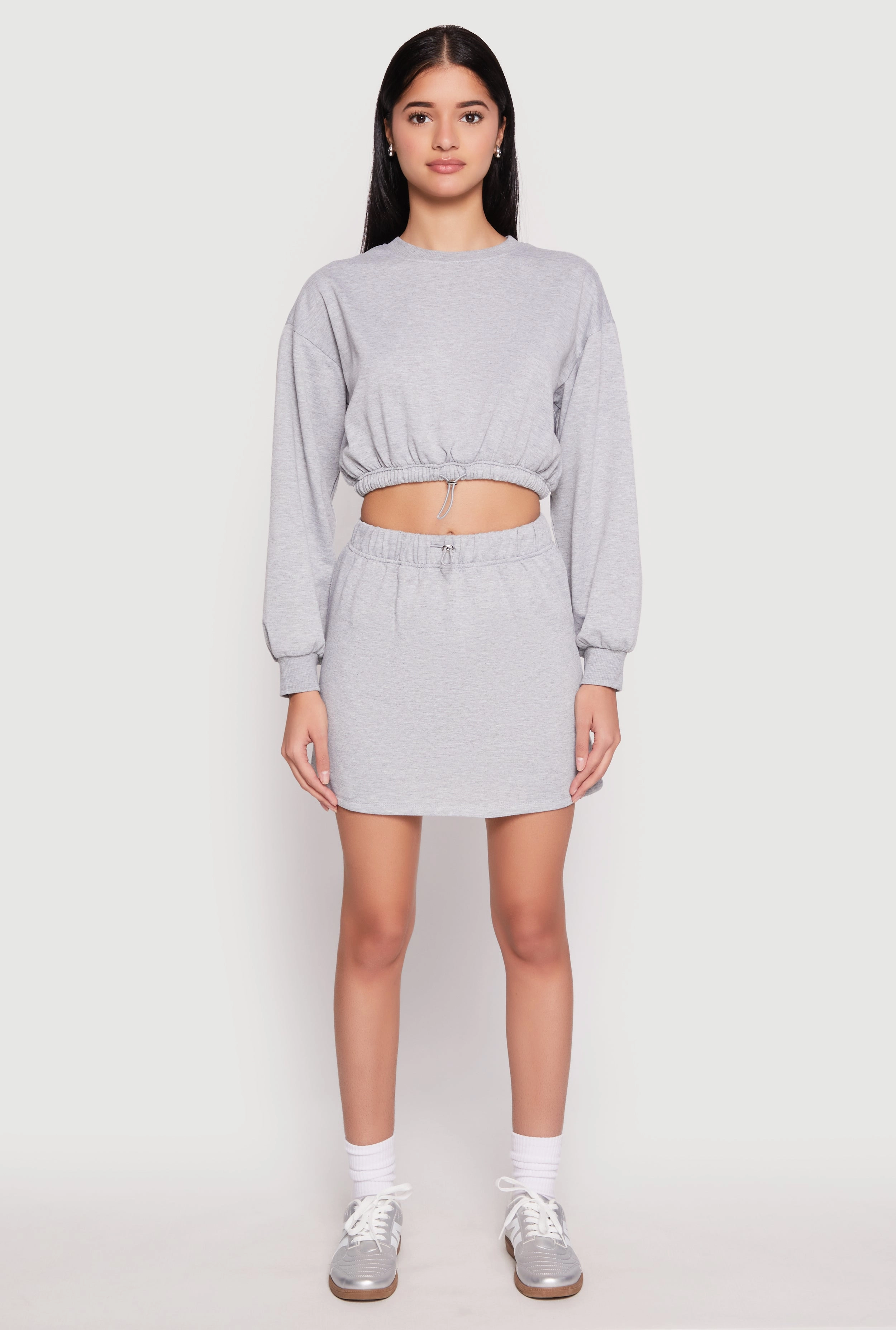 Almost Famous Crew Neck Cropped Sweatshirt