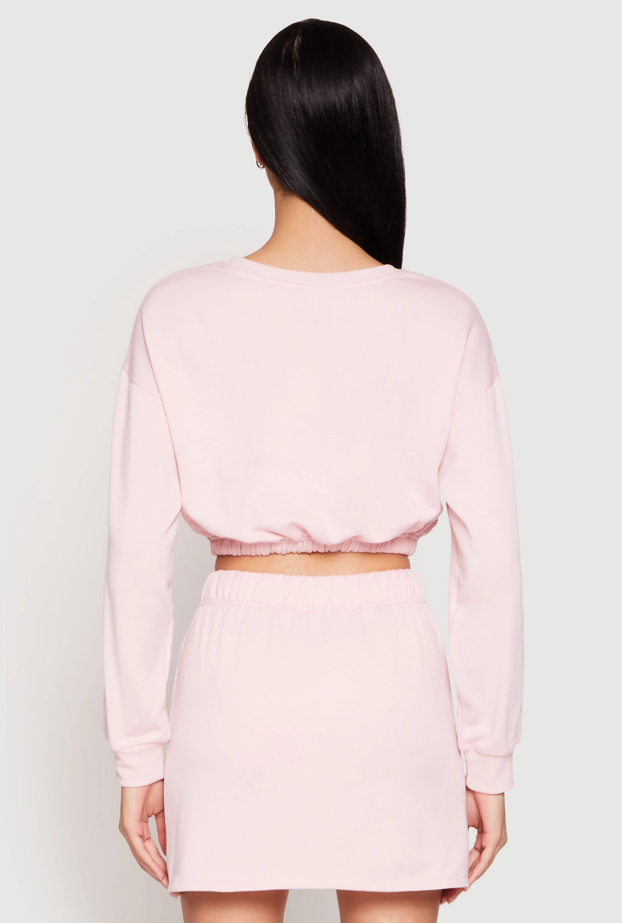 Almost Famous Crew Neck Cropped Sweatshirt