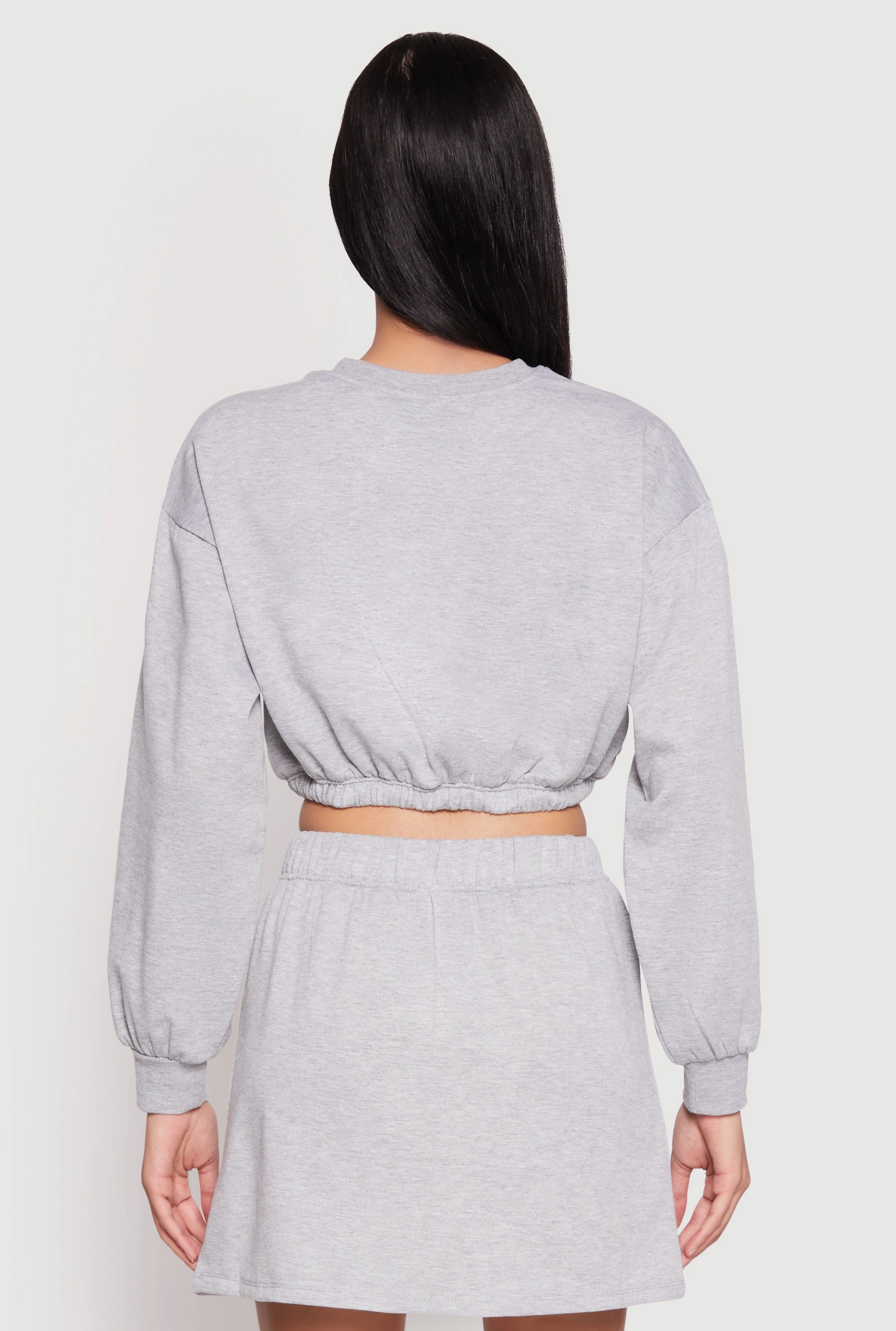 Almost Famous Crew Neck Cropped Sweatshirt