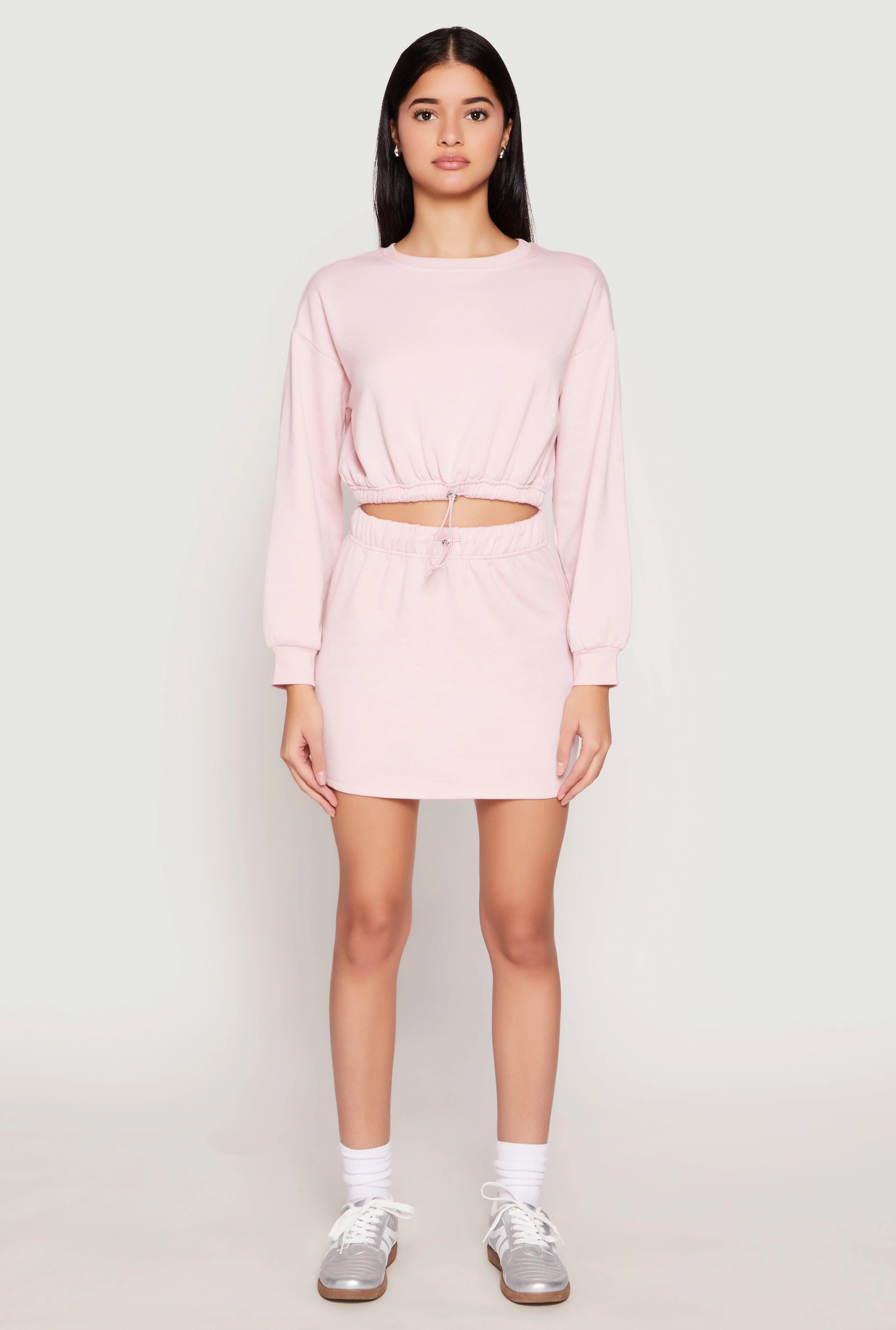 Almost Famous Crew Neck Cropped Sweatshirt