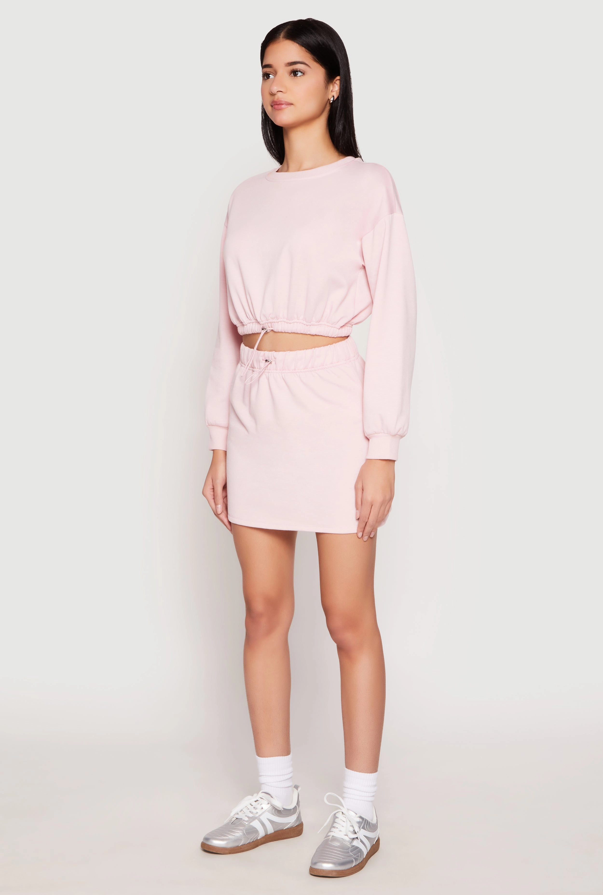 Almost Famous Crew Neck Cropped Sweatshirt