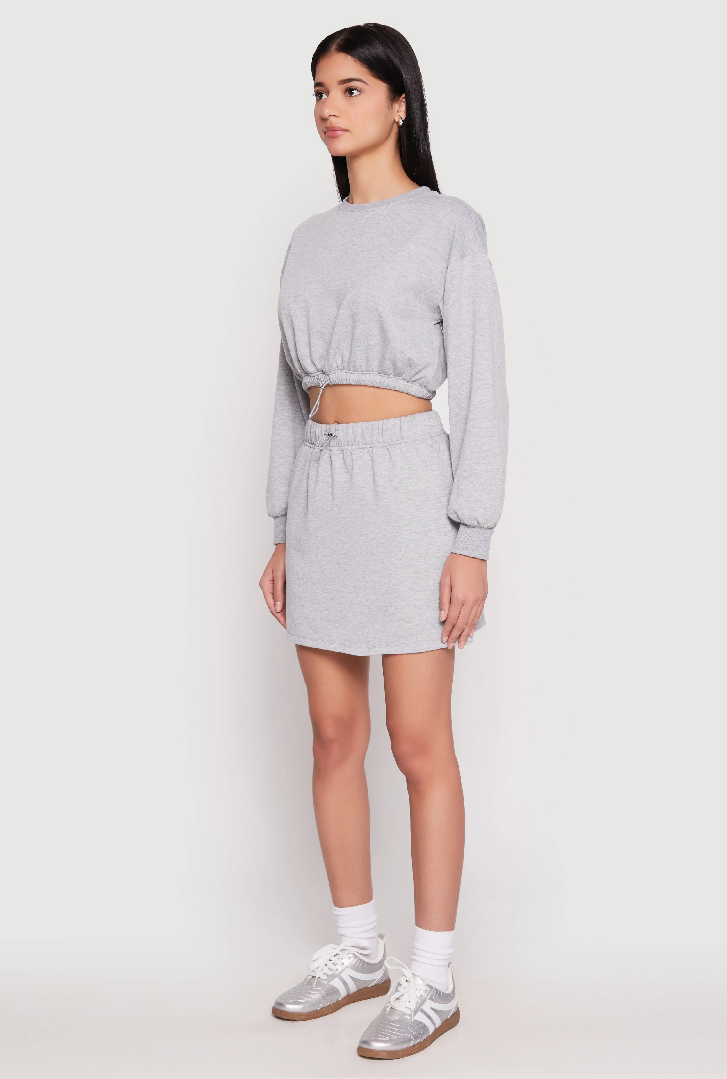 Almost Famous Crew Neck Cropped Sweatshirt