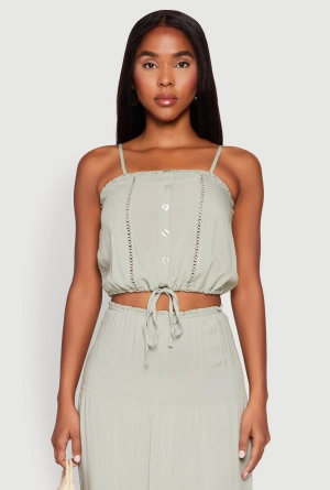 Almost Famous Faux Button Cropped Cami