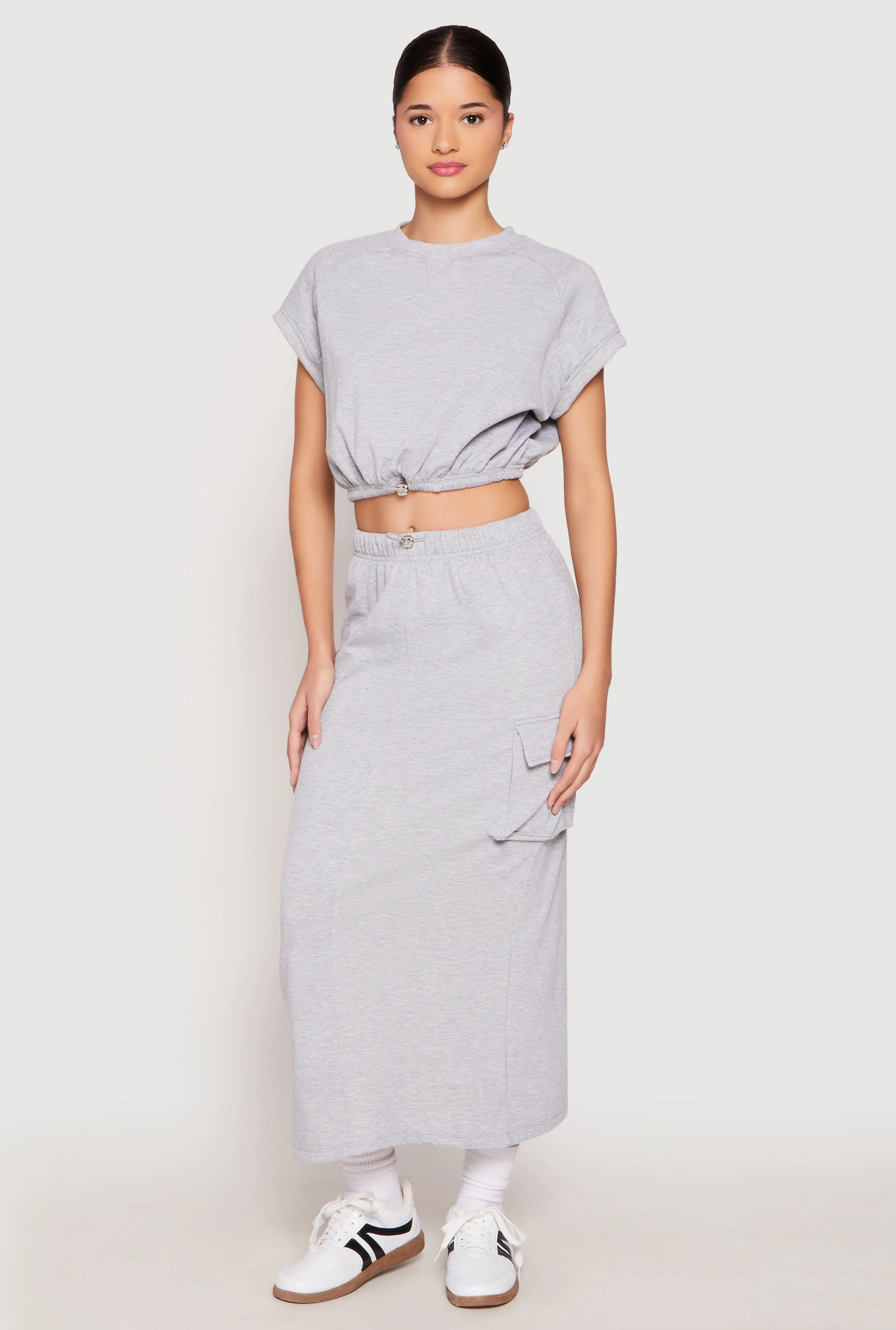 Almost Famous Fleece Cargo Skirt