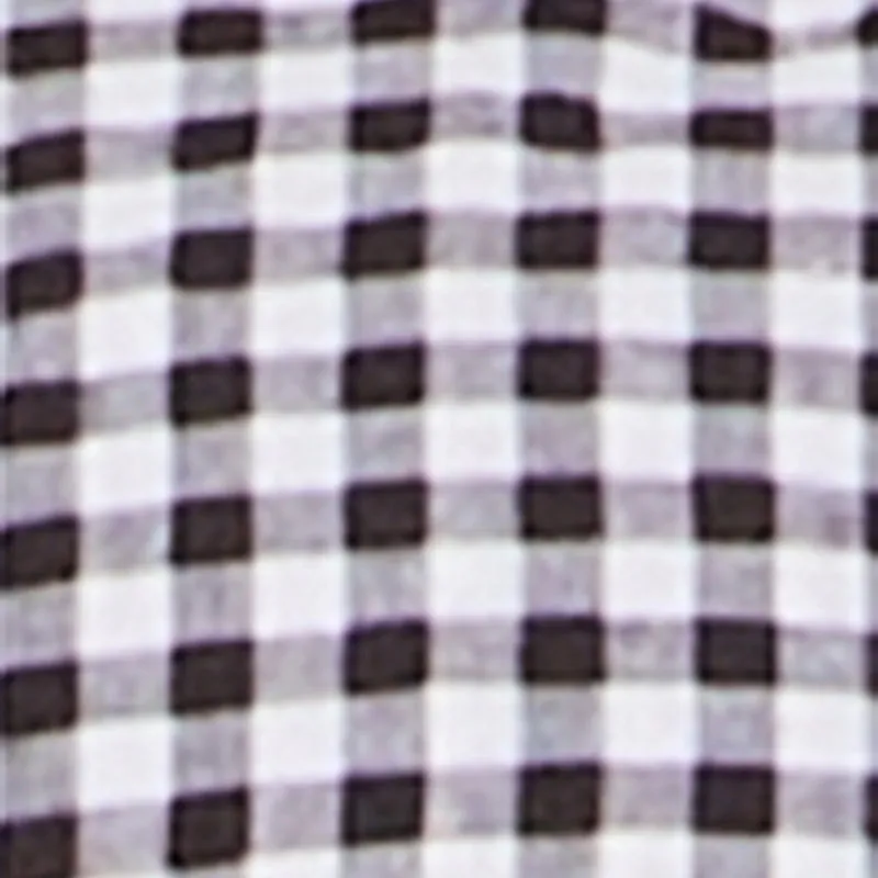 Almost Famous Gingham Button Front Crop Top