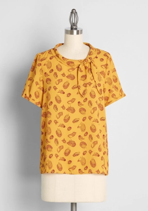 Always On My Mind Tie-Neck Blouse