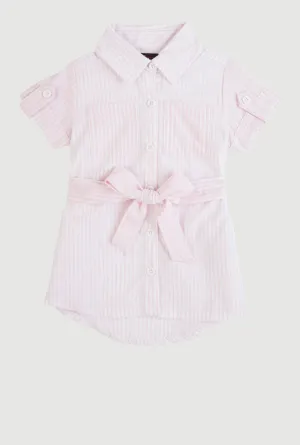 Baby Girls 12-24M Color Block Striped Shirt Dress