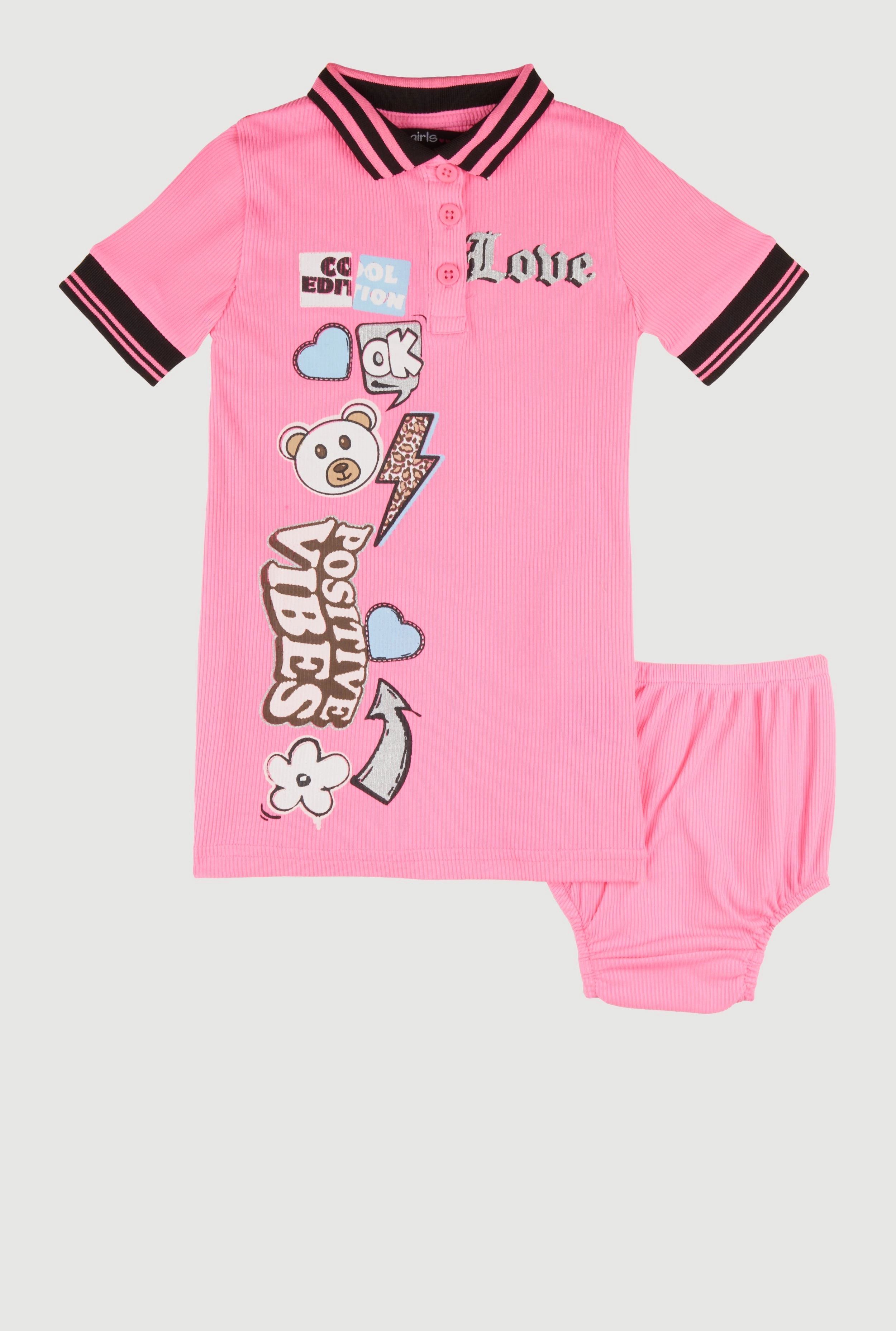 Baby Girls 12-24M Love Graphic Print Polo Dress