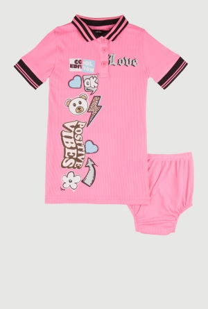 Baby Girls 12-24M Love Graphic Print Polo Dress