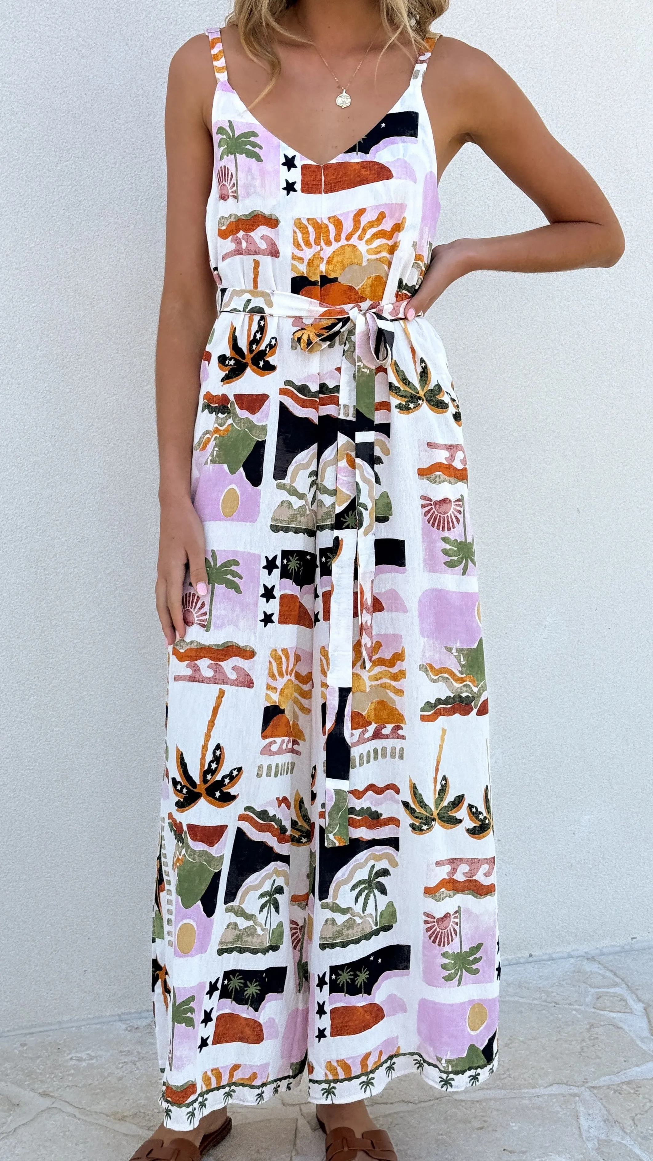 Bellamy Jumpsuit - Desert Palms