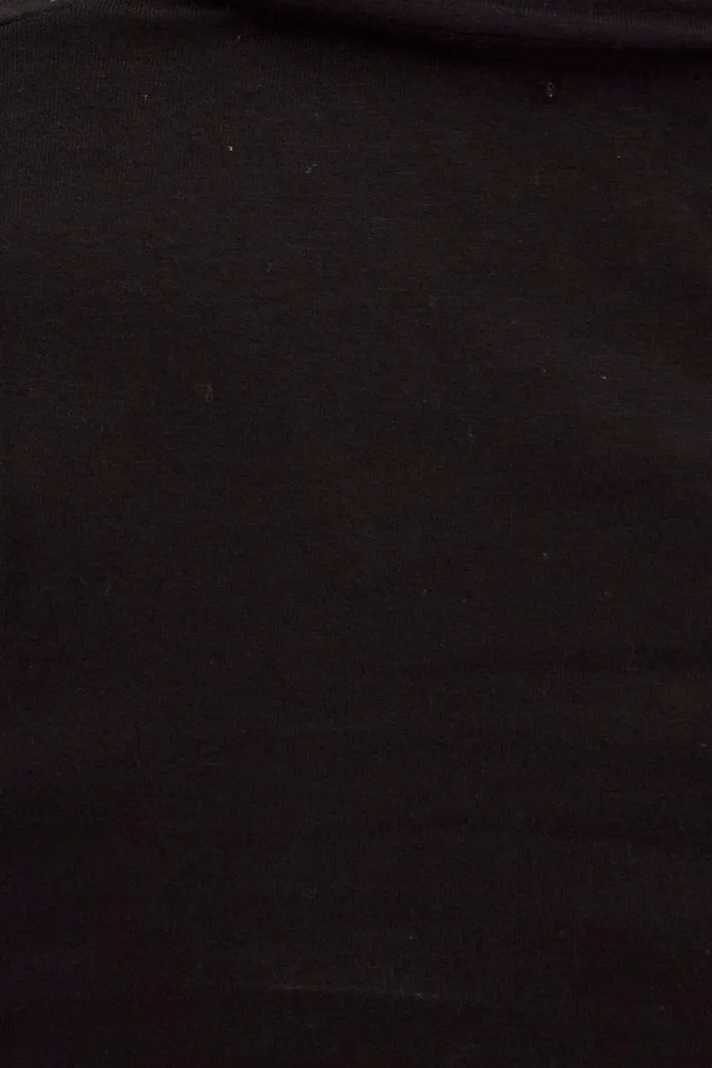 Black Crop Polo Short Sleeve
