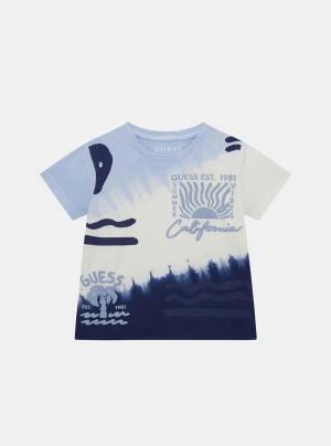 Blue Dip Dye Short Sleeve T-Shirt (2-7)
