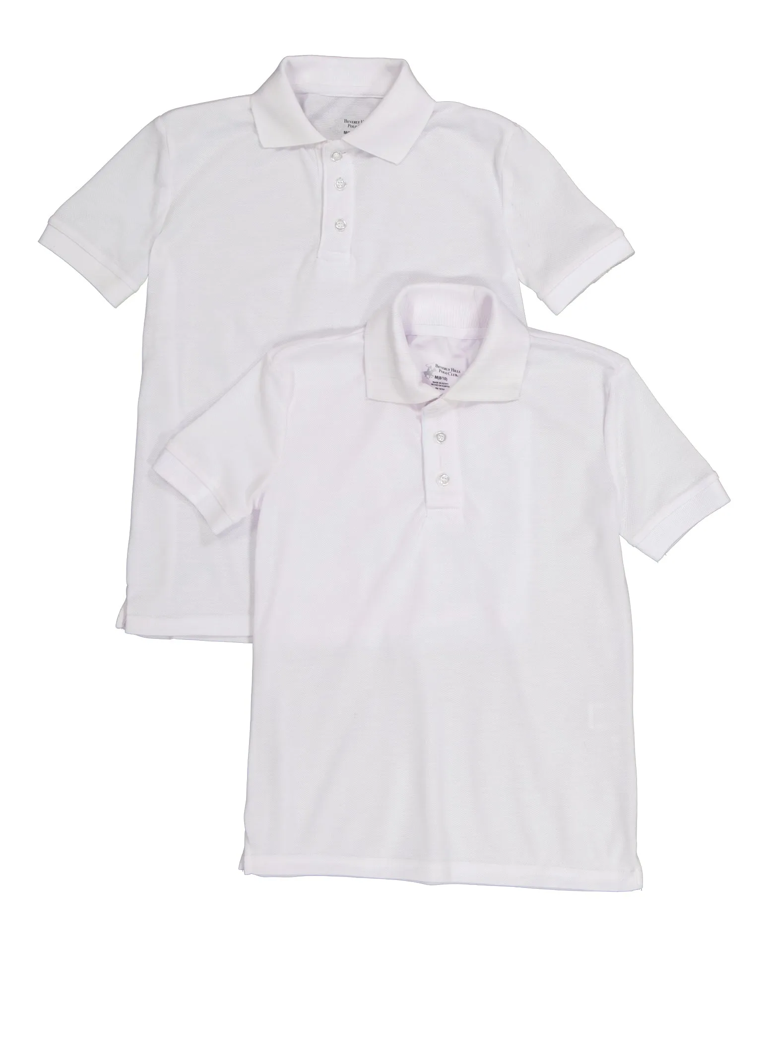 Boys 8-16 Solid Short Sleeve Pique Polo 2 Pack