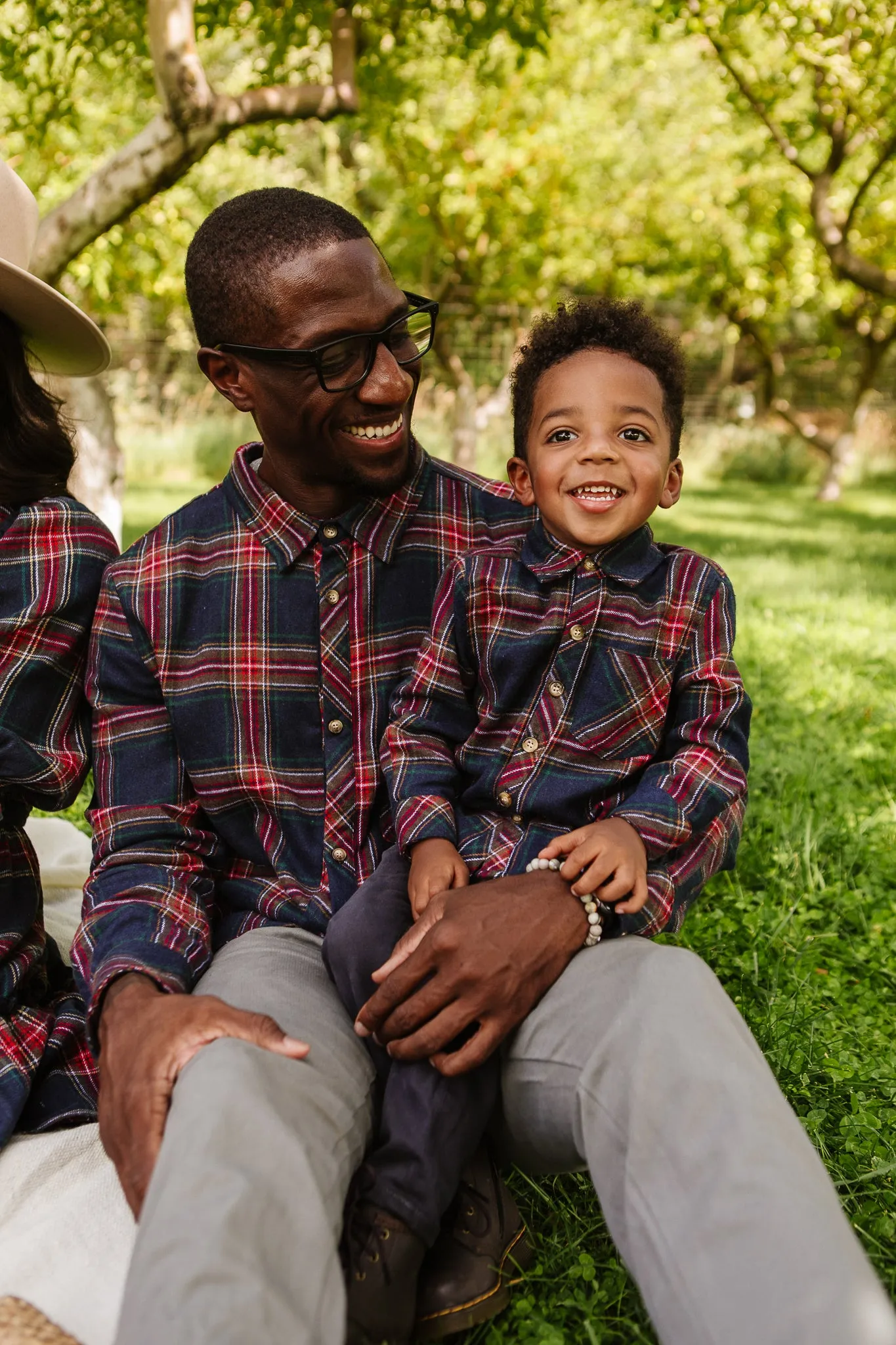 Boys John Shirt in Madeline Navy Plaid - FINAL SALE