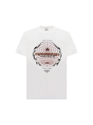 Burberry Globe Graphic Print Oversized T-Shirt