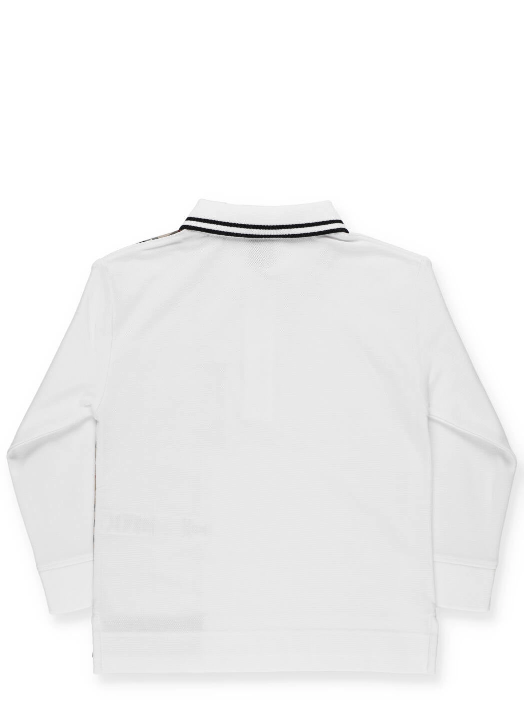 Burberry Kids Long Sleeve Vintage Check Panel Polo Shirt
