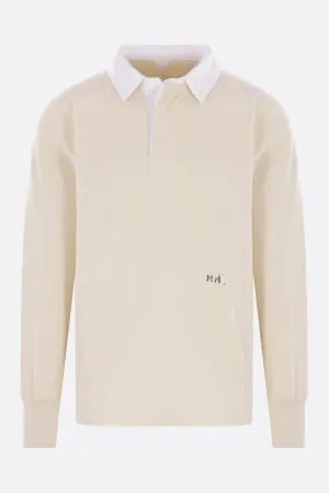 cotton long-sleeve polo shirt