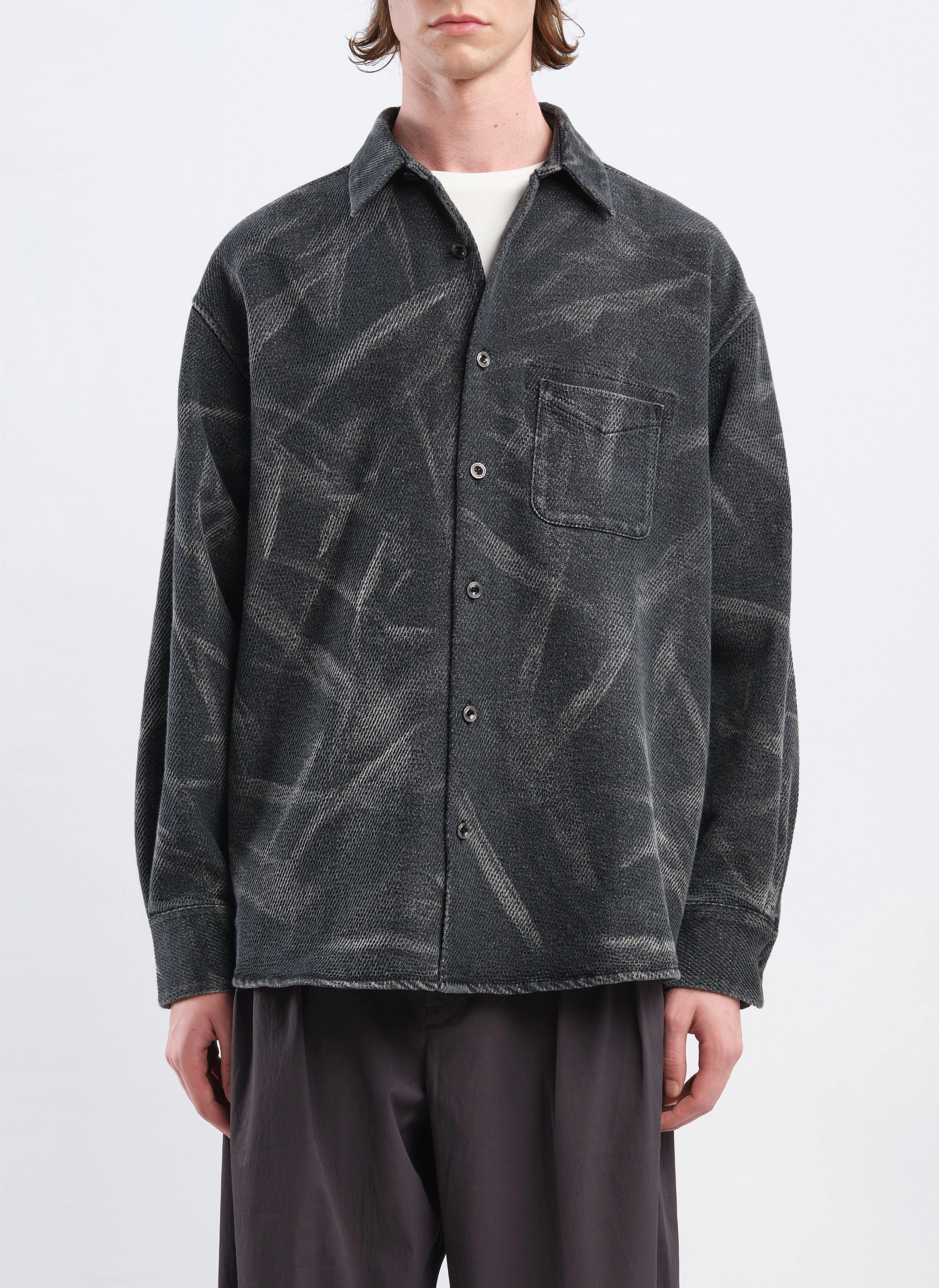 Cotton Polyester Jersey Shirt Jacket