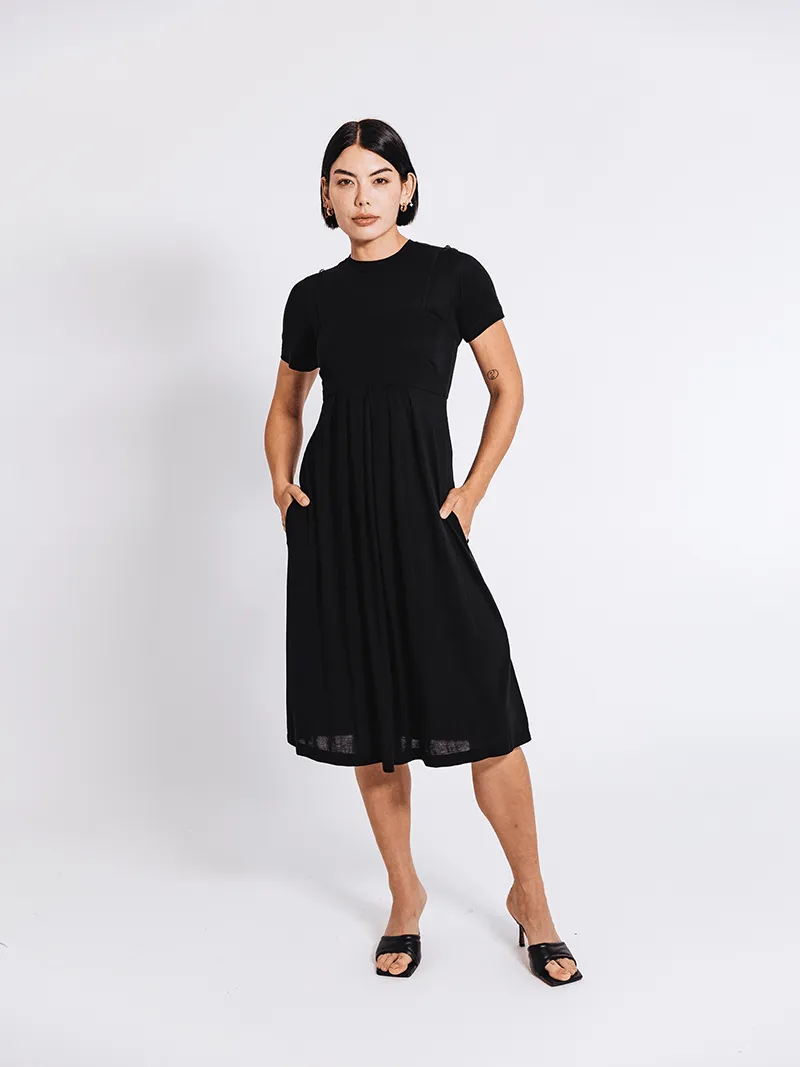 Day & Night Lenzing Vegan Dress | Jet Black