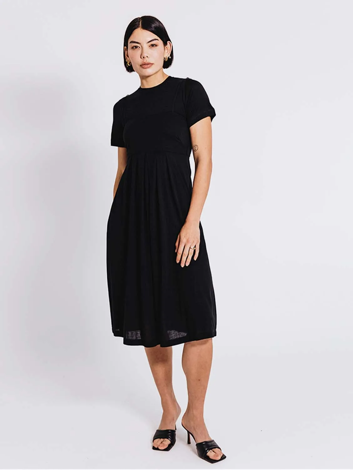 Day & Night Lenzing Vegan Dress | Jet Black