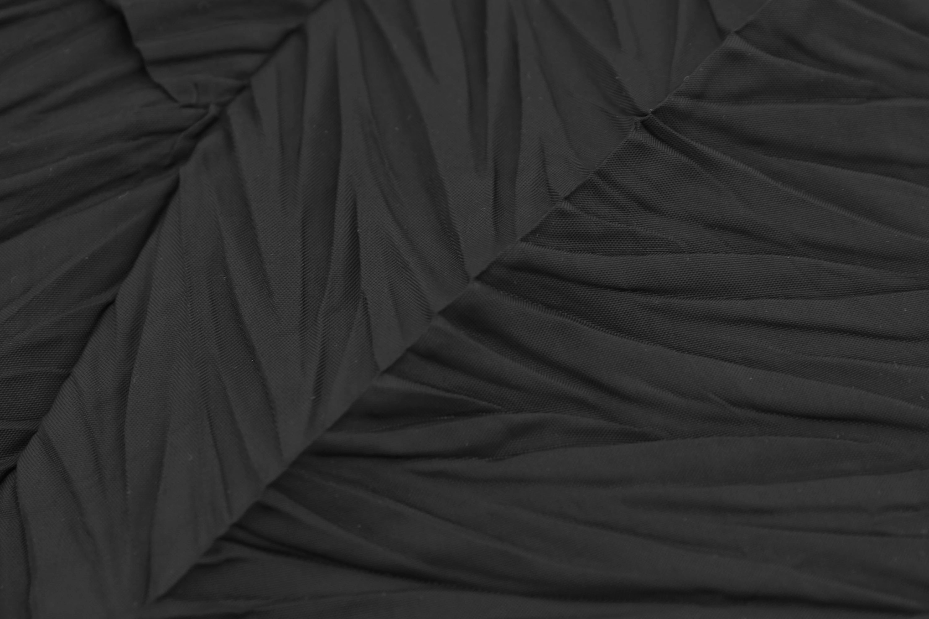 Distort Pleats Polyester Polo