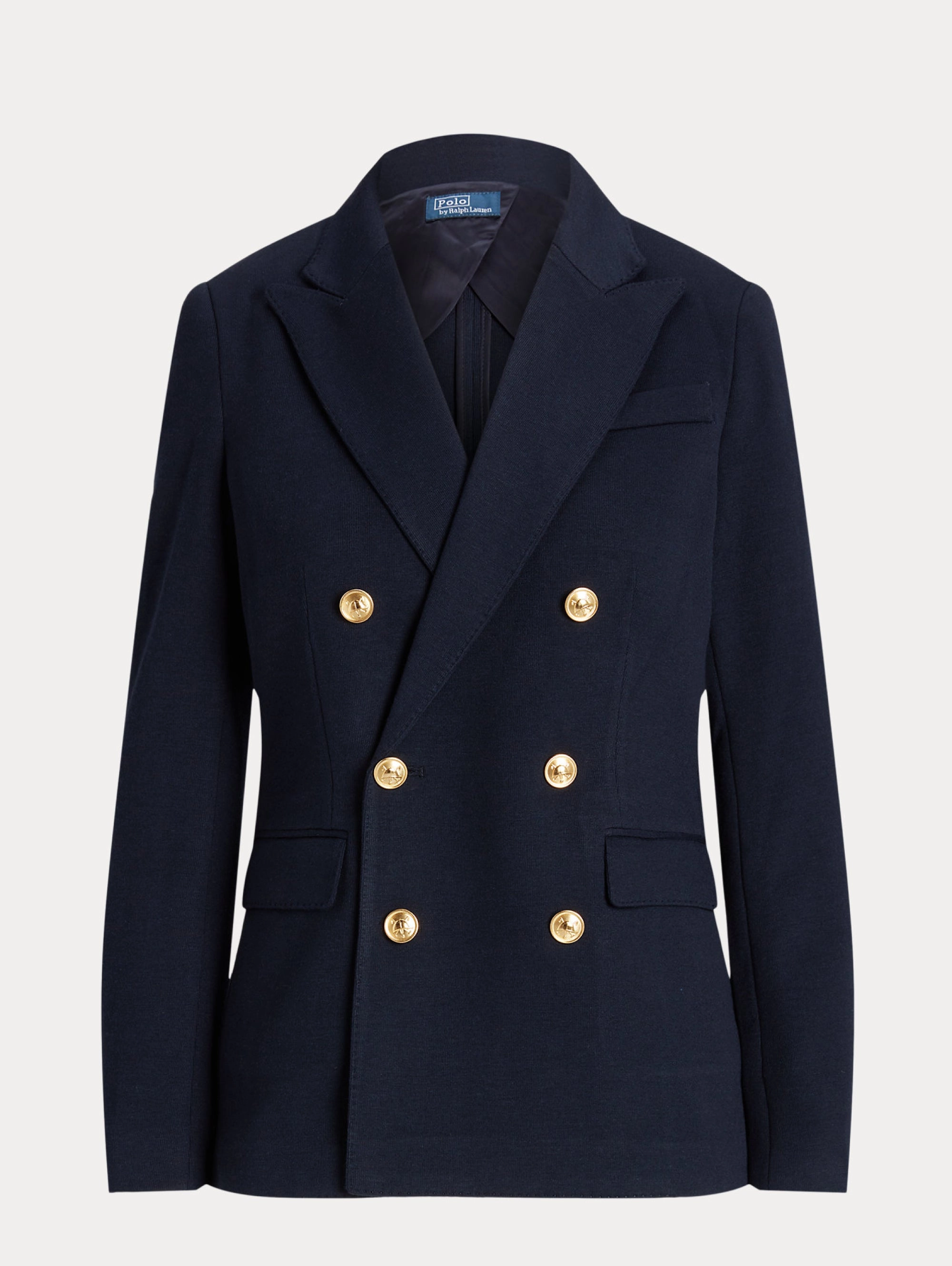 Double Breasted Blazer in Blue Knit