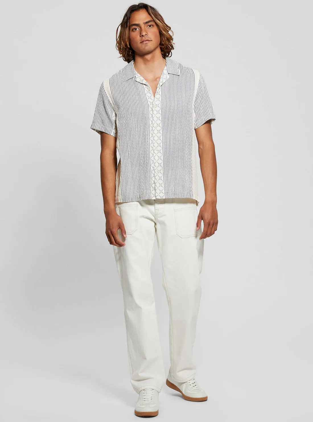 Dreamy Moon Print Meyer Short Sleeve Shirt