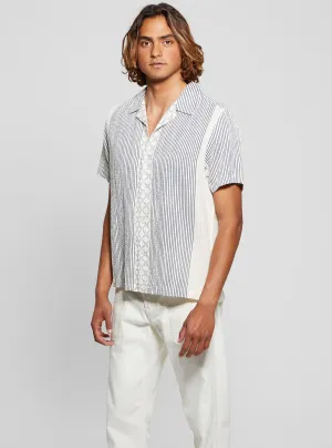 Dreamy Moon Print Meyer Short Sleeve Shirt