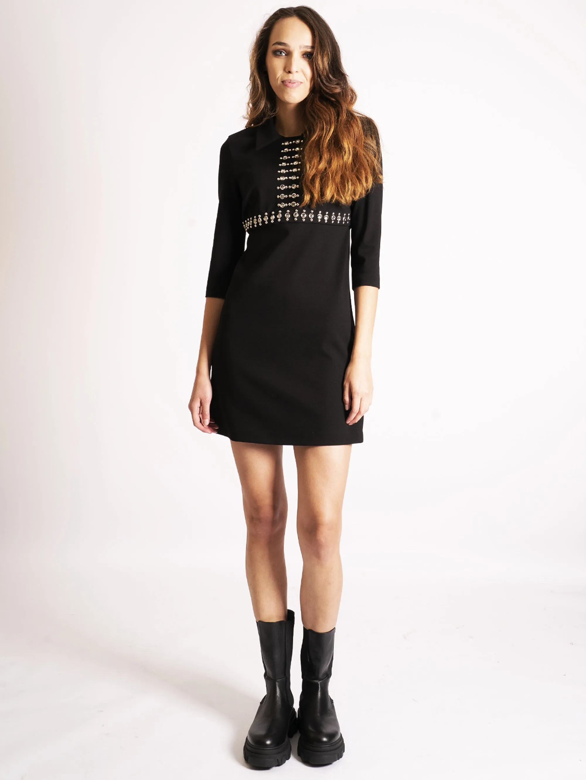 Dress with Studs and Black Stones