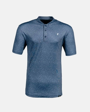 Dusty Blue Speckle Blade Polo