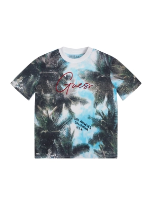 Eco Blue Palm Tree Logo T-Shirt (7-16)