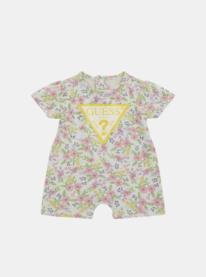 Floral Print Jersey Short Onesie (0-12M)