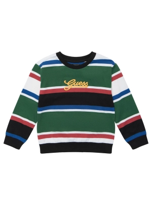 Green Striped Long Sleeve Active Top (2-6)