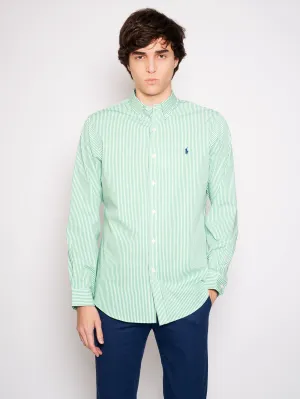 Green / White Striped Shirt