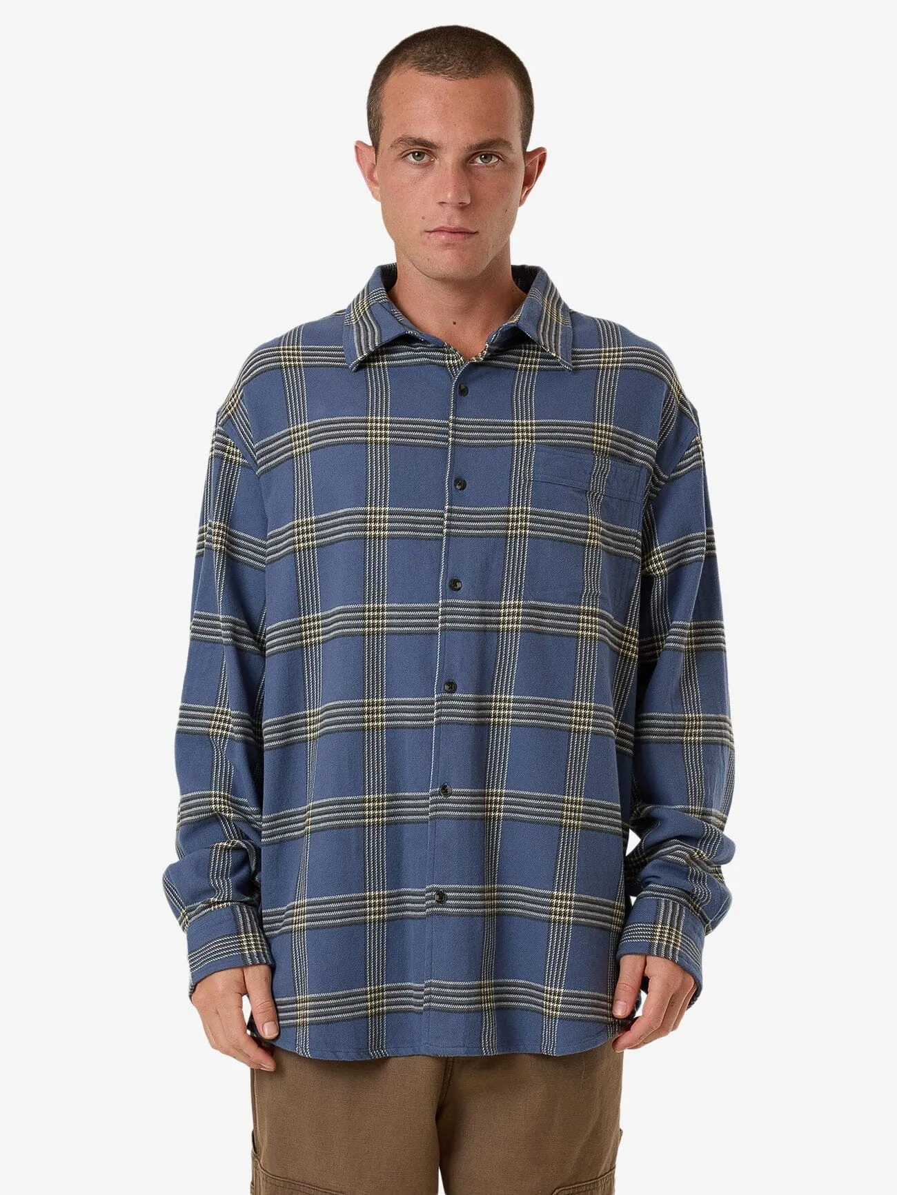 Heavy Times Flannel Shirt - Light Petrol