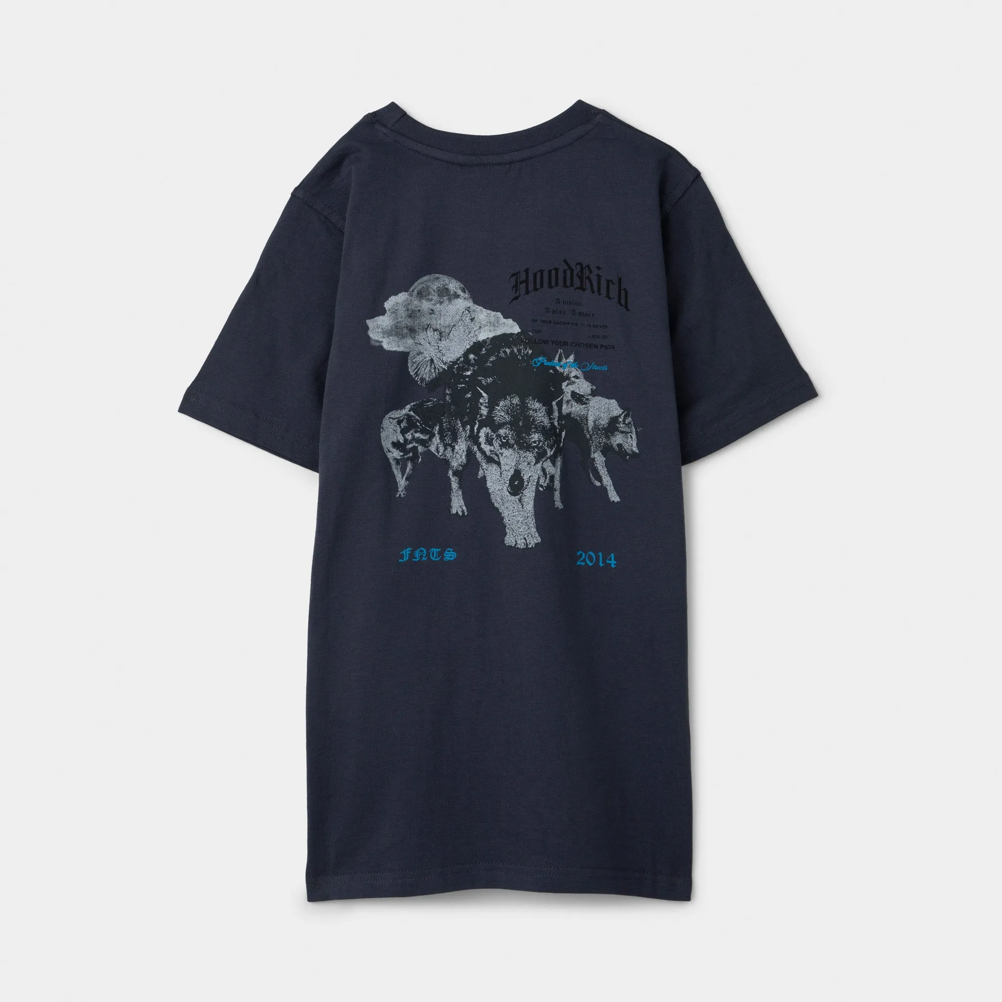Hoodrich Juniors' Gothic Regular Tshirt Ombre Blue / White - Diva Blue
