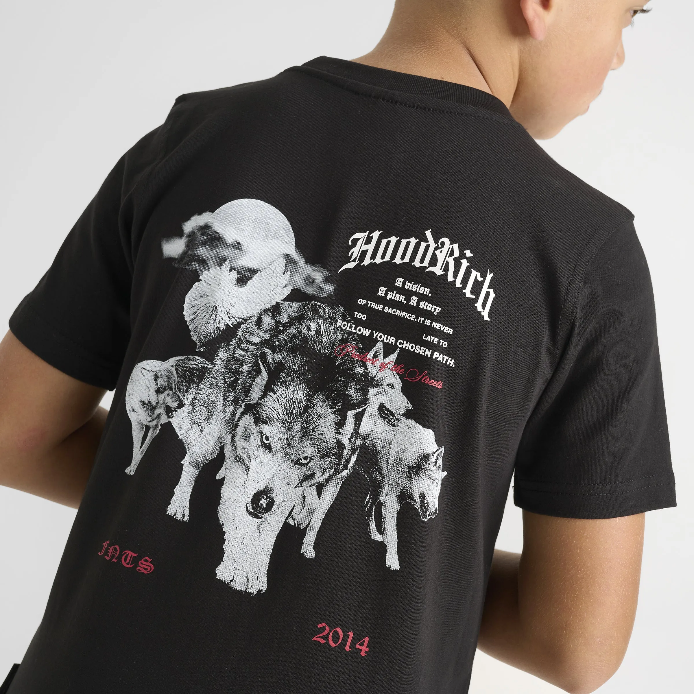 Hoodrich Juniors' Gothic T-Shirt Black / White - Lychee