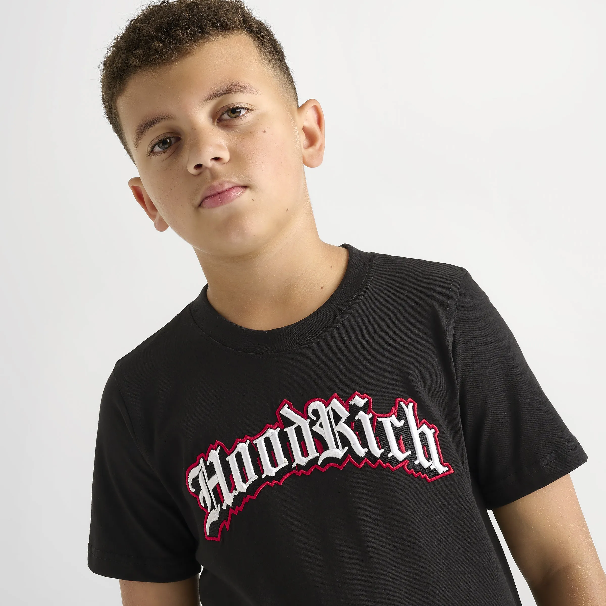 Hoodrich Juniors' Gothic T-Shirt Black / White - Lychee
