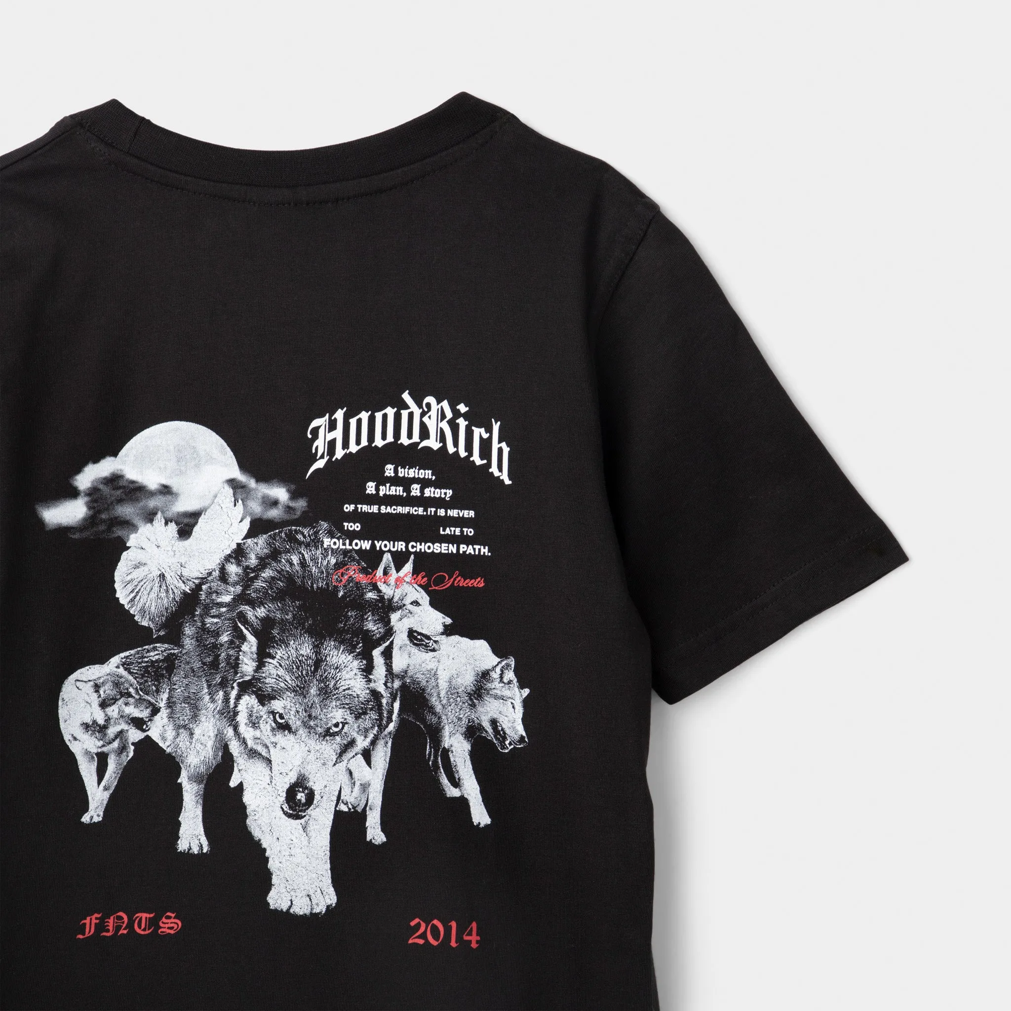 Hoodrich Juniors' Gothic T-Shirt Black / White - Lychee