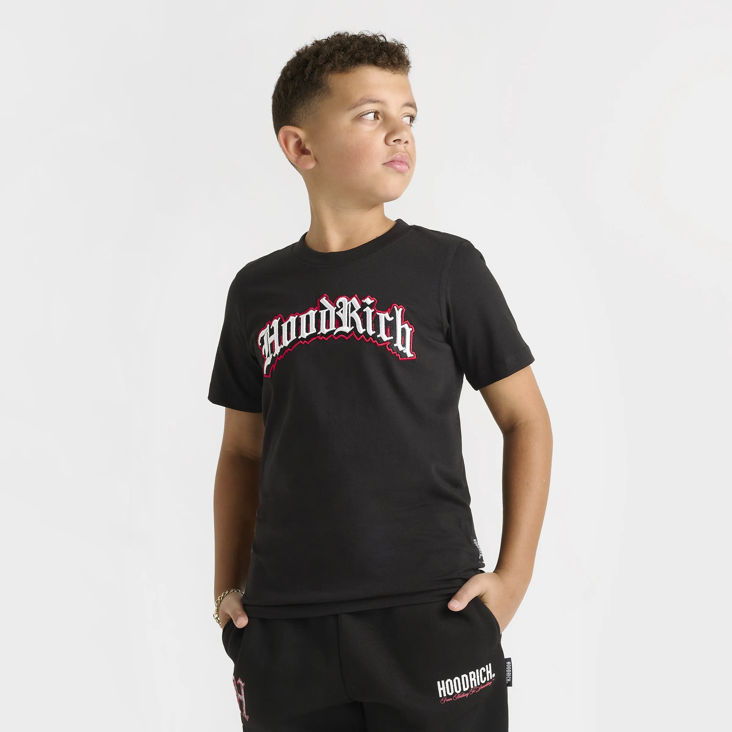 Hoodrich Juniors' Gothic T-Shirt Black / White - Lychee