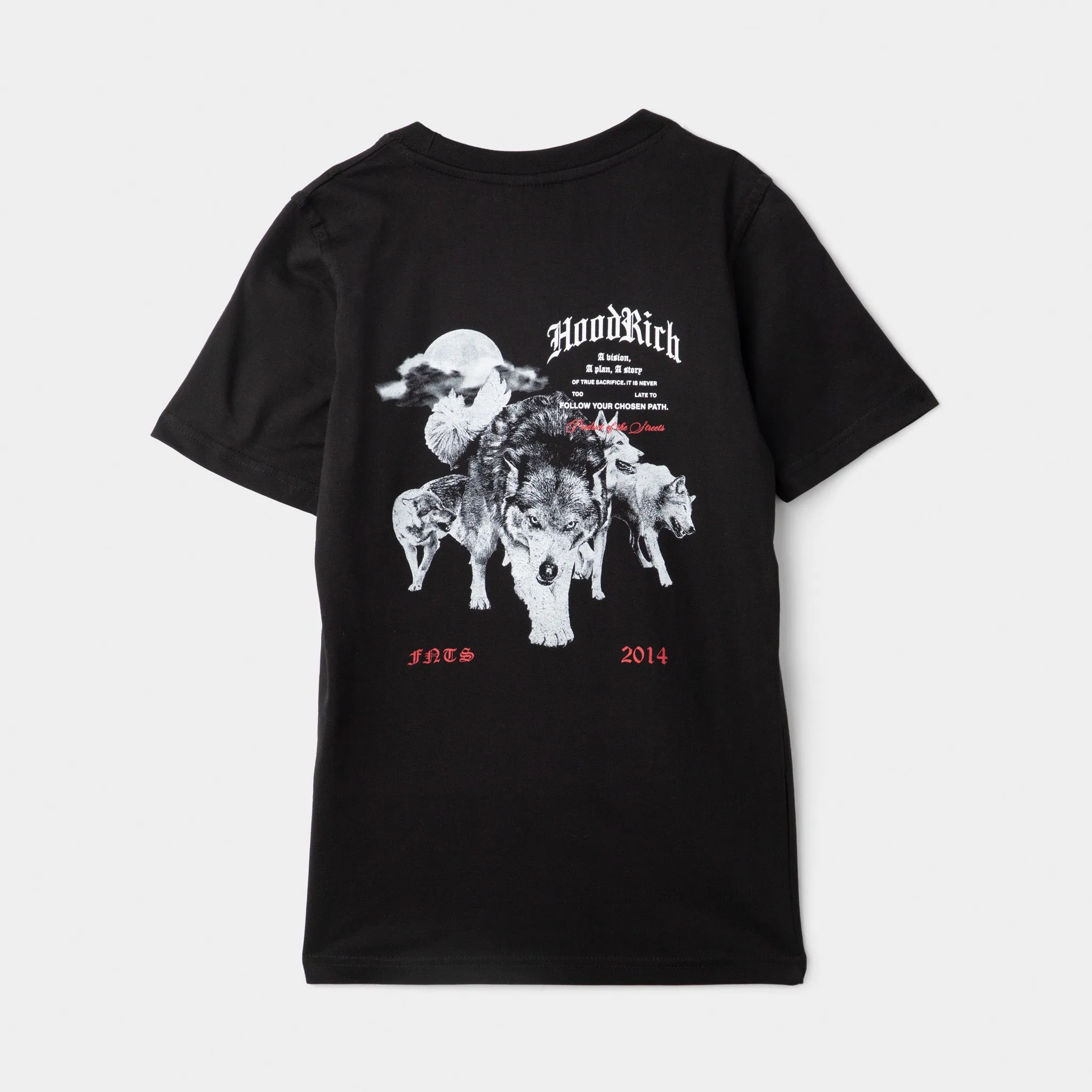 Hoodrich Juniors' Gothic T-Shirt Black / White - Lychee