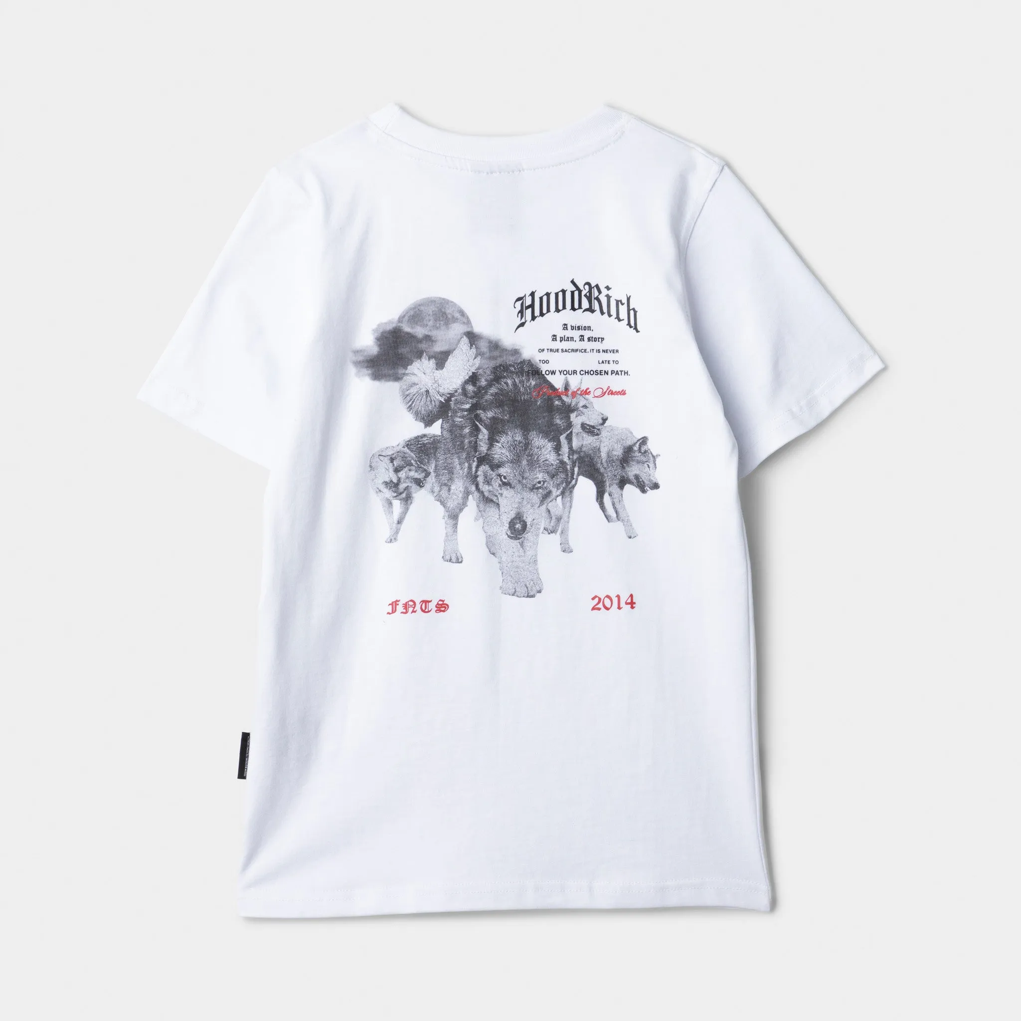 Hoodrich Juniors' Gothic T-Shirt White / Black - Lychee