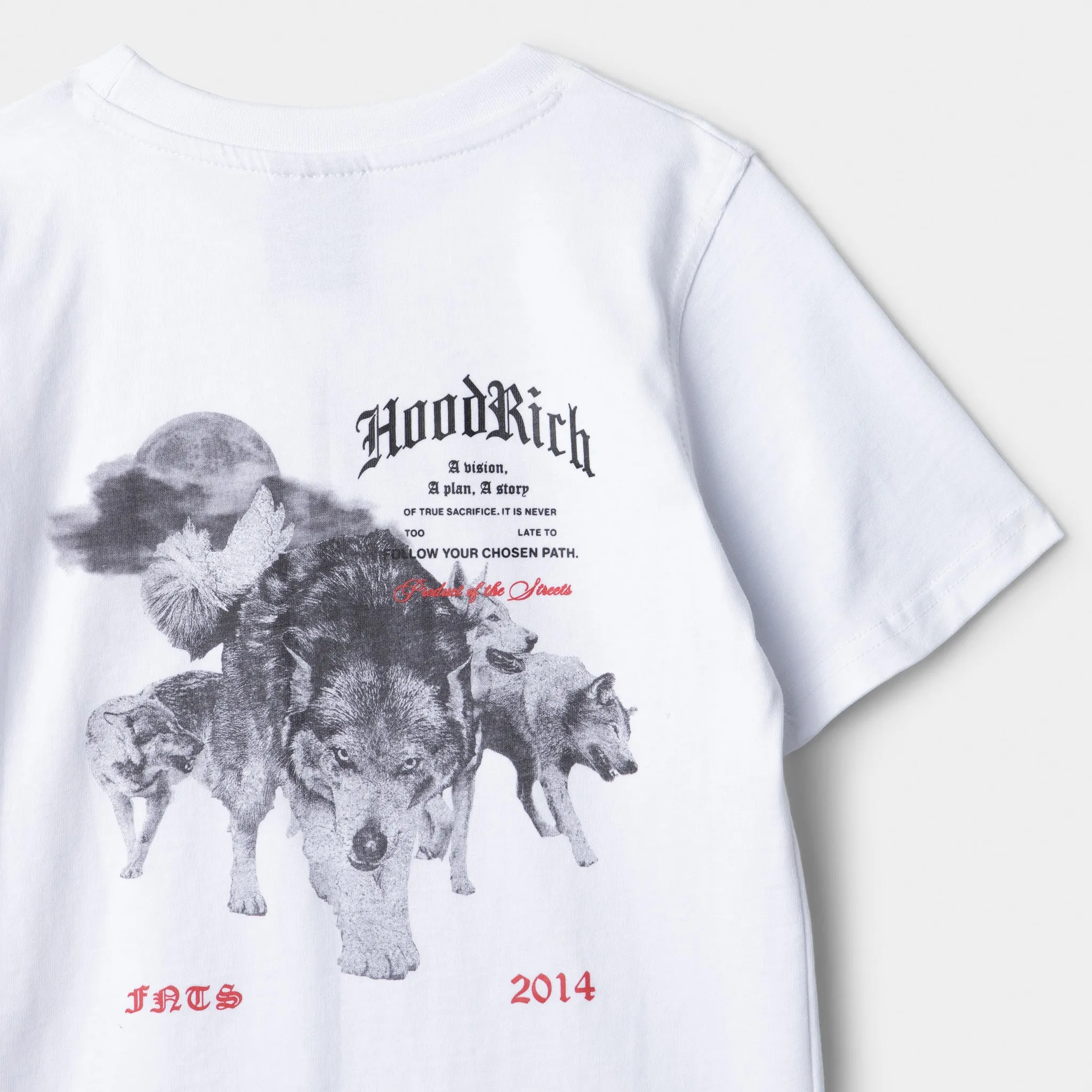 Hoodrich Juniors' Gothic T-Shirt White / Black - Lychee