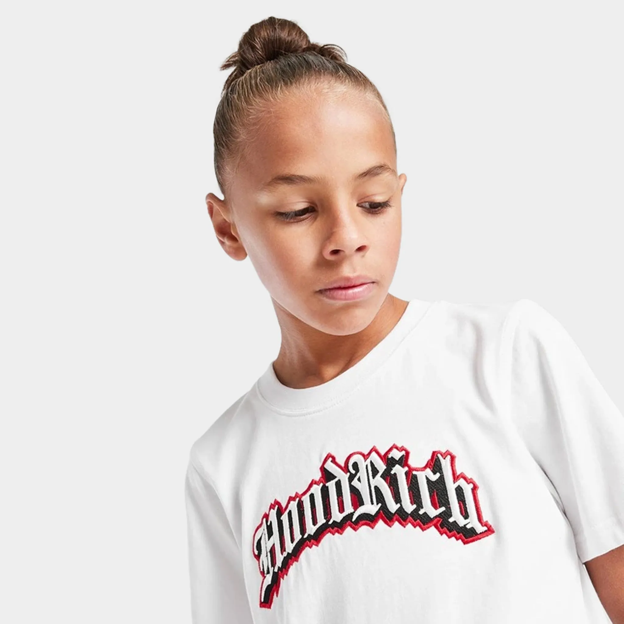 Hoodrich Juniors' Gothic T-Shirt White / Black - Lychee